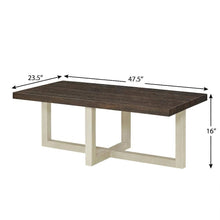 Walnut and White Contemporary Coffee Table with Sturdy Construction