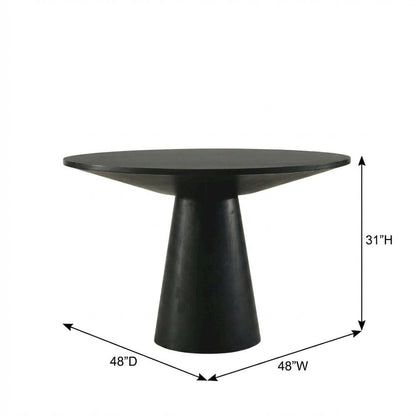 Round Pedestal Dining Table, Contemporary Wood Style, Seats 4