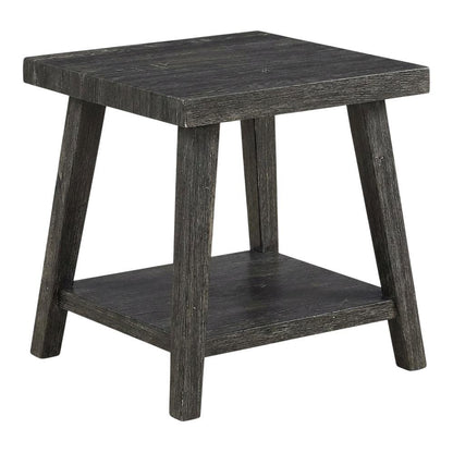 Charcoal, End Side Table, Open Shelf, Quality Build