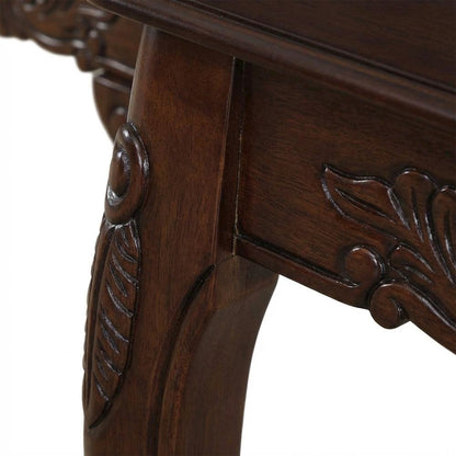 Dark Cherry Finish Wood End Table with Elegant Style