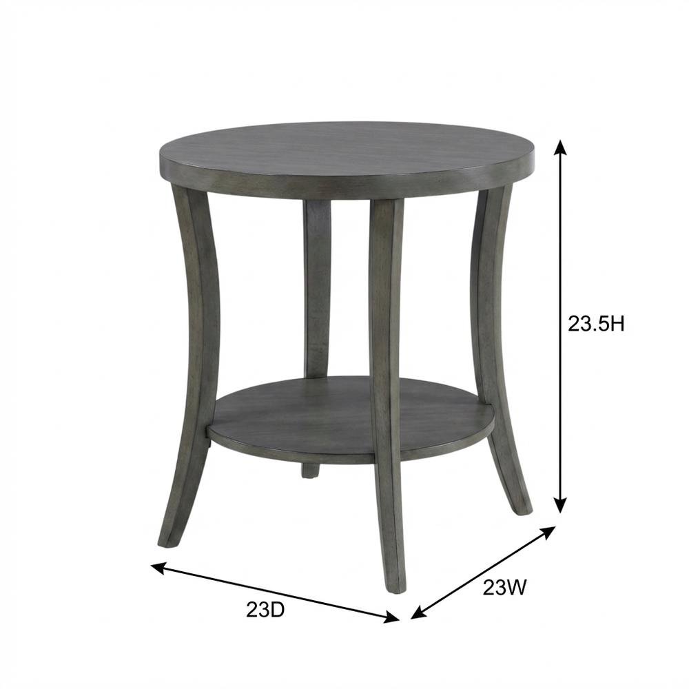 Gray oval end table with modern design and durable construction