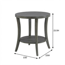 Gray oval end table with modern design and durable construction