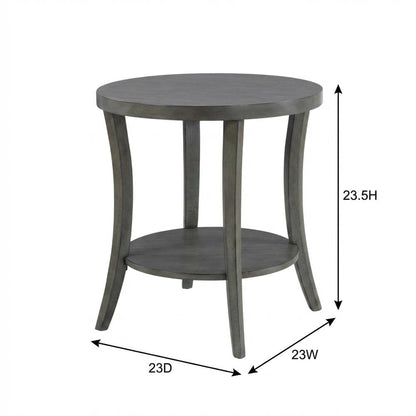 Gray oval end table with modern design and durable construction