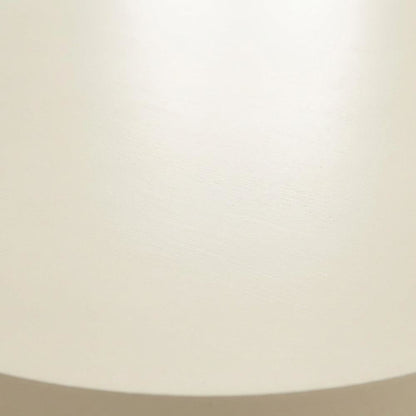 Round End Table with Shelf in Ivory for Living Rooms