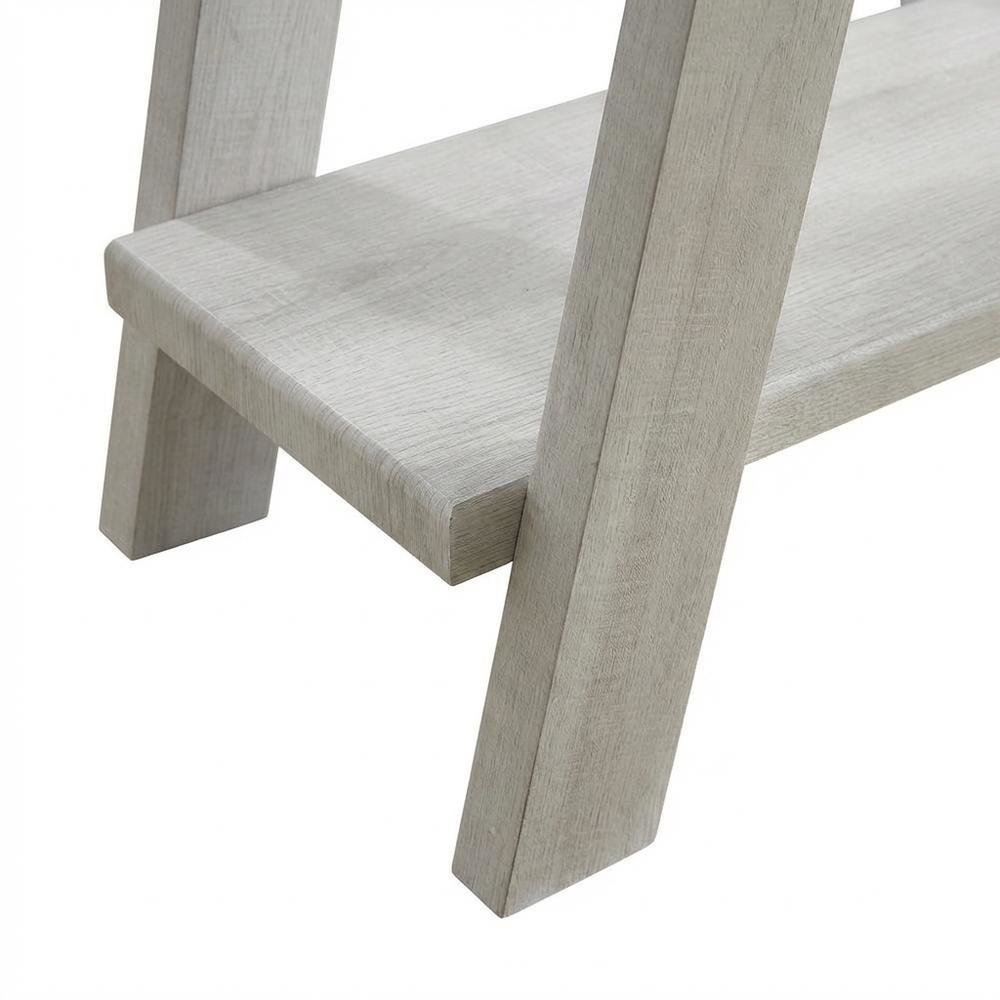 White, Side Table, Open Shelf, Quality Build, Durable Wood Frame