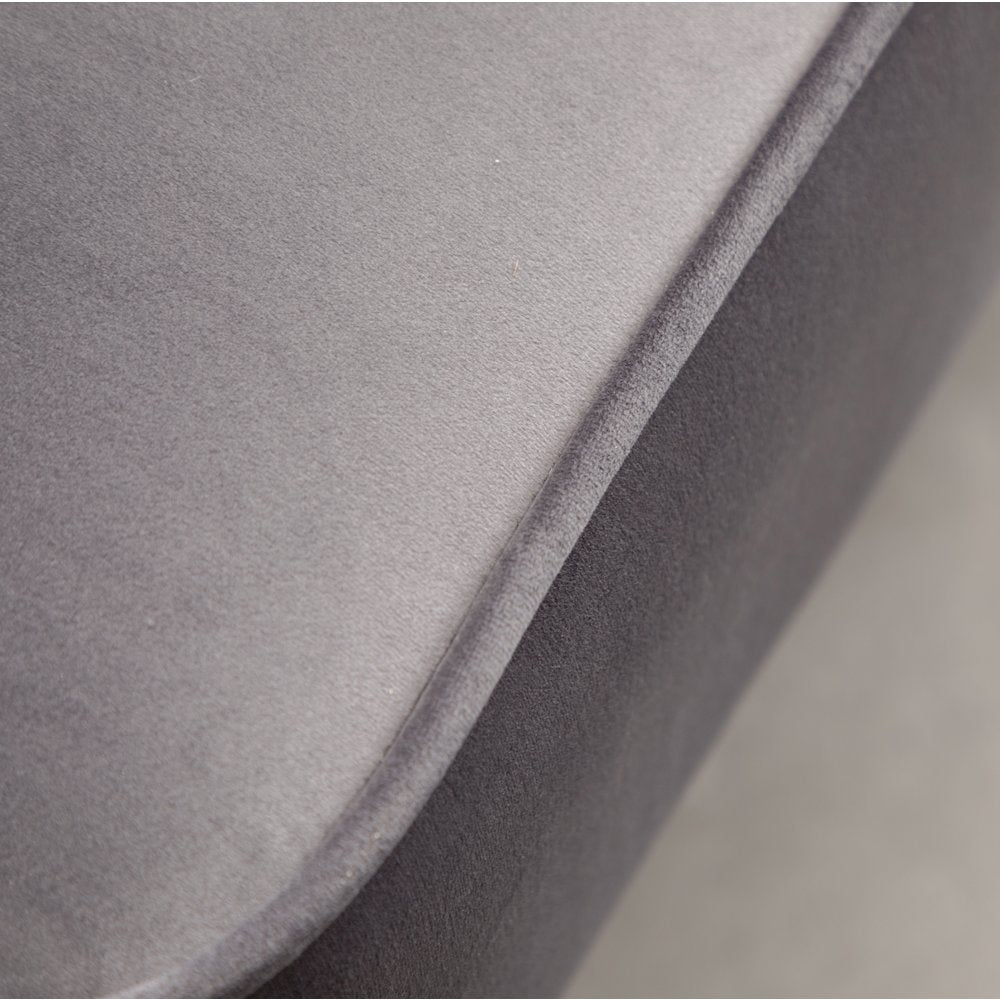 Elon Contemporary Velvet Upholstered Accent Chair, Gray
