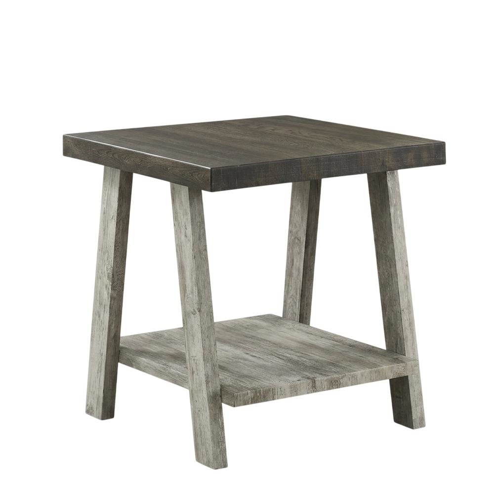 Brown, End Side Table, Open Shelf, Quality Build, Durable Wood Frame