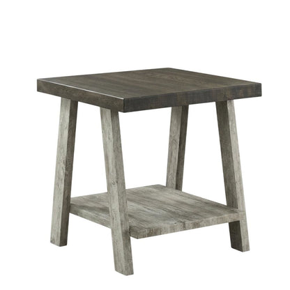Brown, End Side Table, Open Shelf, Quality Build, Durable Wood Frame