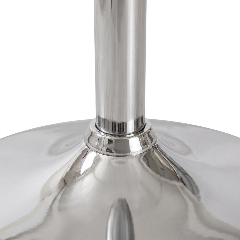 Gray Leatherette Adjustable Swivel Barstool with Chrome Base, Set of 2