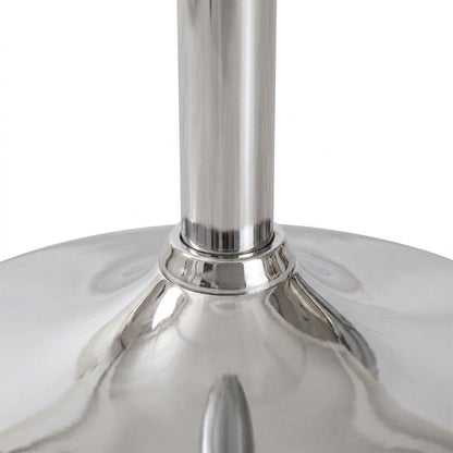 Gray Leatherette Adjustable Swivel Barstool with Chrome Base, Set of 2