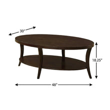 Espresso 3-Piece Oval Coffee Table and End Tables Set with Durable Finish