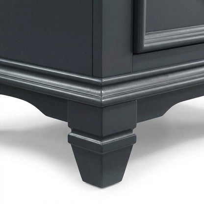 Slate Blue Wood Nightstand with 3 Drawers for Bedroom Storage