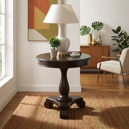 Espresso, Pedestal Table, Pedestal Base, Quality Build