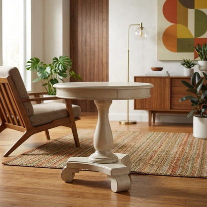 White, Pedestal Table, Pedestal Base, Quality Build