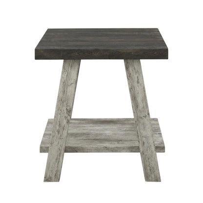 Brown, End Side Table, Open Shelf, Quality Build, Durable Wood Frame