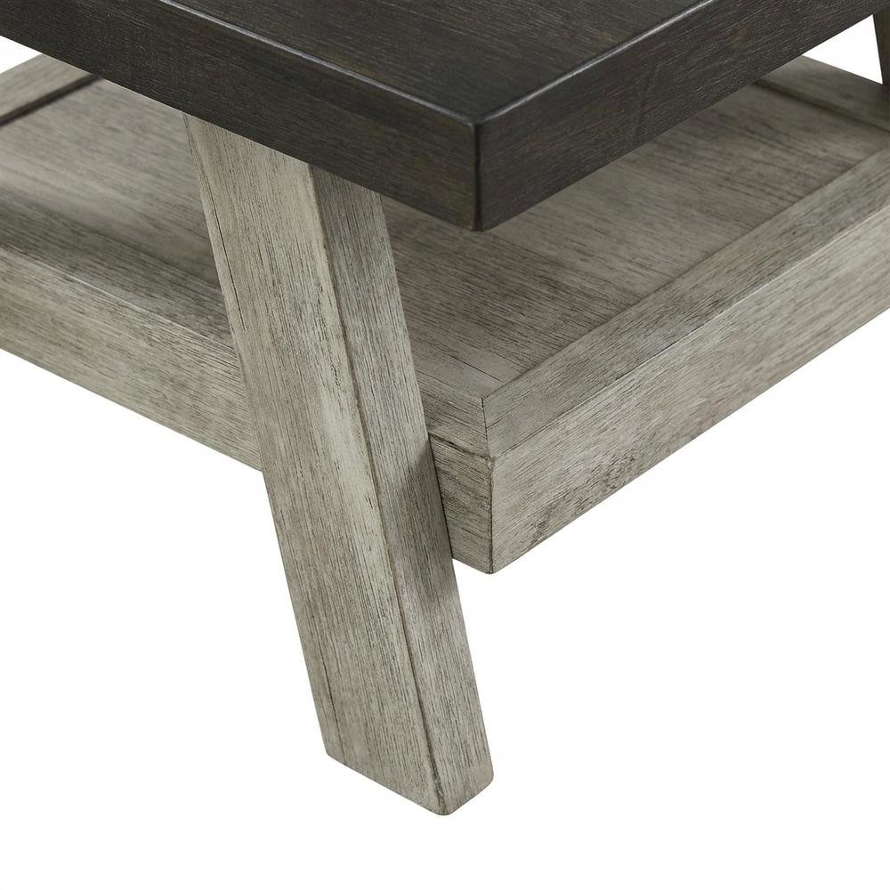 Brown, End Side Table, Open Shelf, Quality Build, Durable Wood Frame