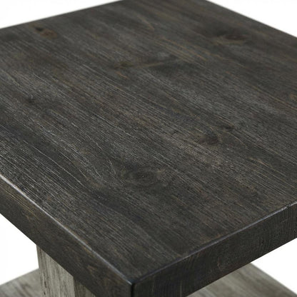 Brown, End Side Table, Open Shelf, Quality Build, Durable Wood Frame