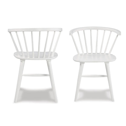 Alwynn Wooden Spindle Back Dining Chairs, Windsor Chairs, Set of 2, White