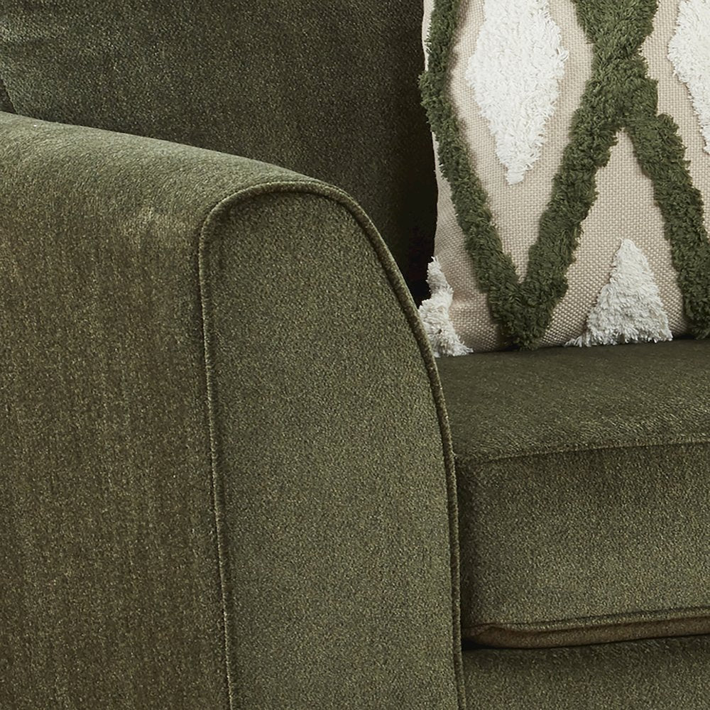Marvella Living Room Sofa and Loveseat Set, Chenille Upholstery, Accent Pillows