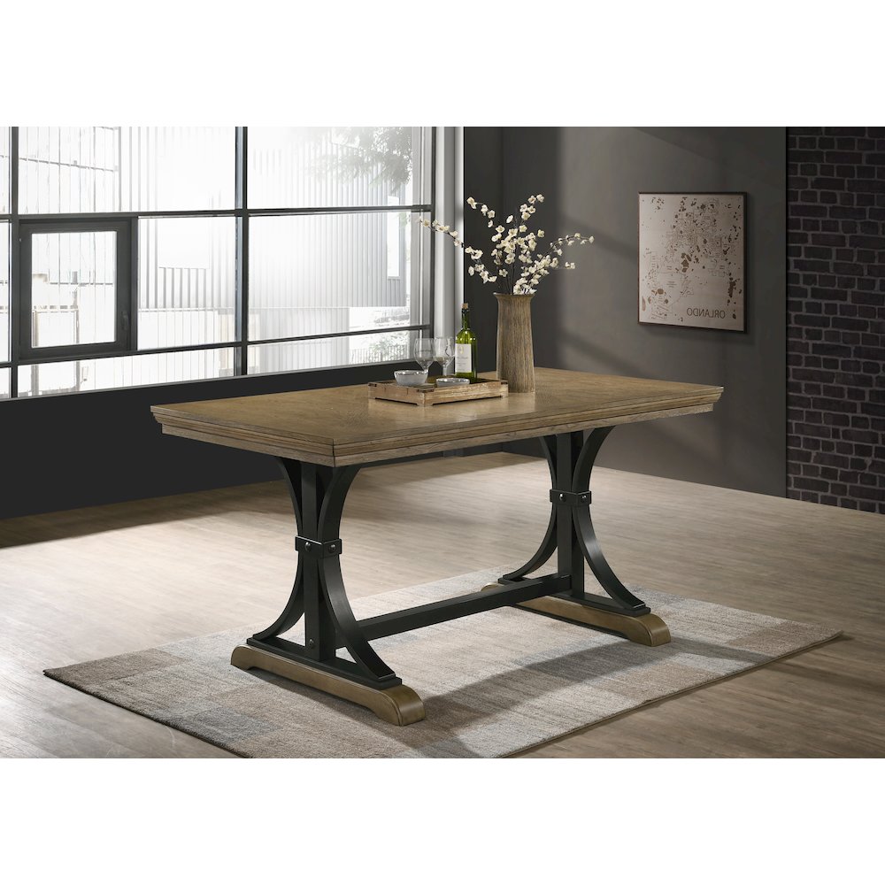 Birmingham 5-Pc Driftwood Table with Nail Head Chairs Counter Height Dining Set