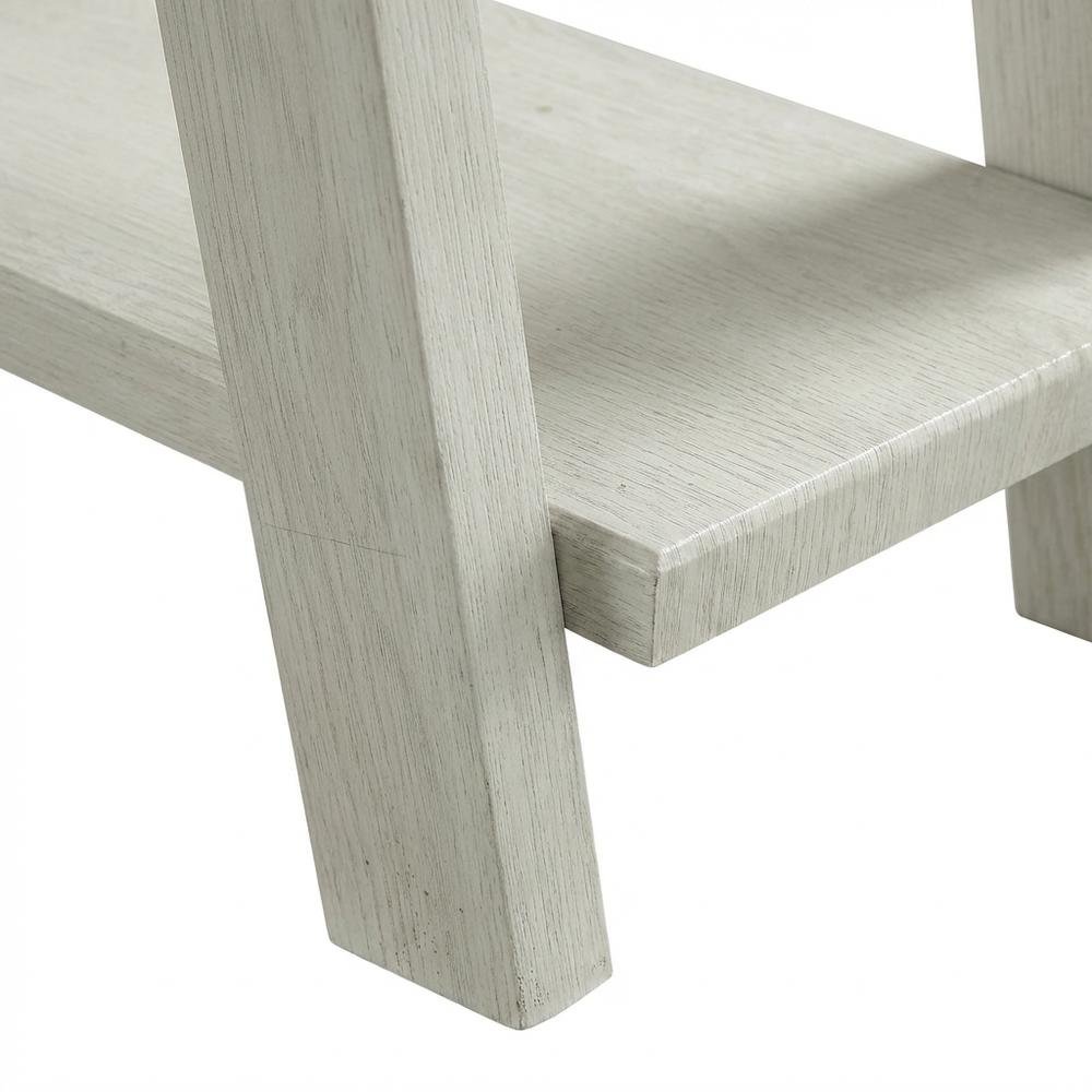 Grey, Side Table, Open Shelf, Quality Build, Durable Wood Frame