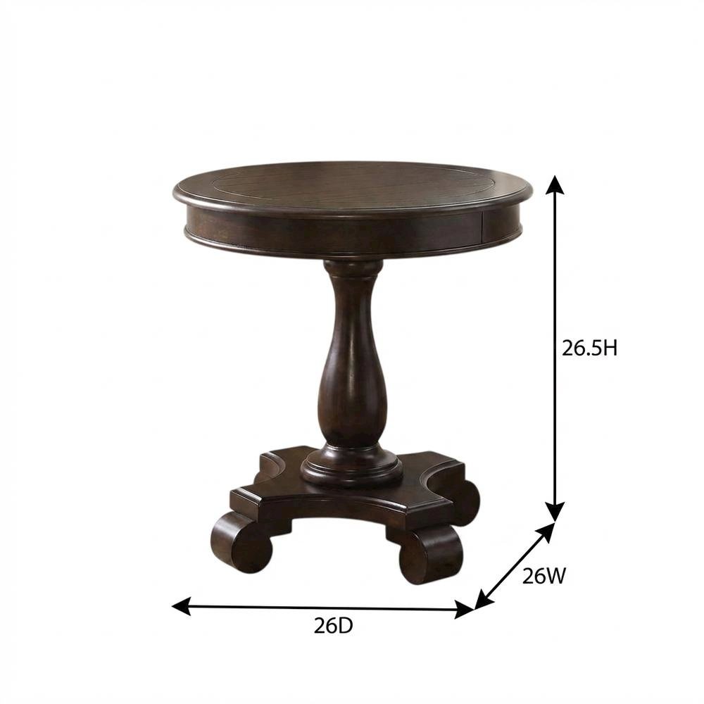 Espresso, Pedestal Table, Pedestal Base, Quality Build