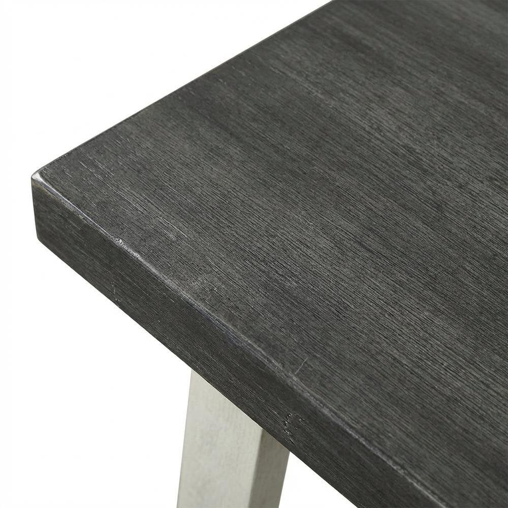 Grey, End Side Table, Open Shelf, Quality Build, Durable Wood Frame