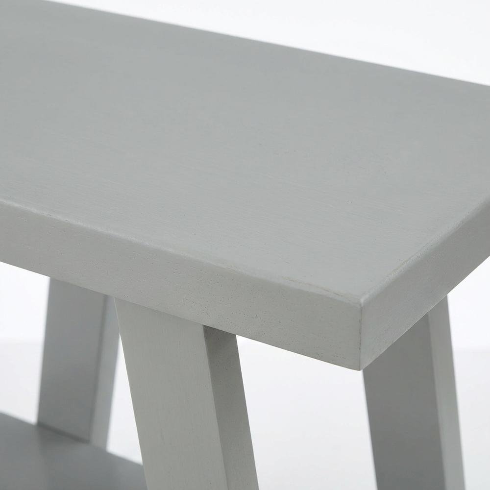 Grey, Side Table, Open Shelf, Quality Build, Durable Wood Frame