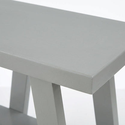Grey, Side Table, Open Shelf, Quality Build, Durable Wood Frame