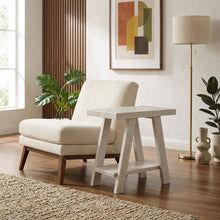 White, Side Table, Open Shelf, Quality Build, Durable Wood Frame