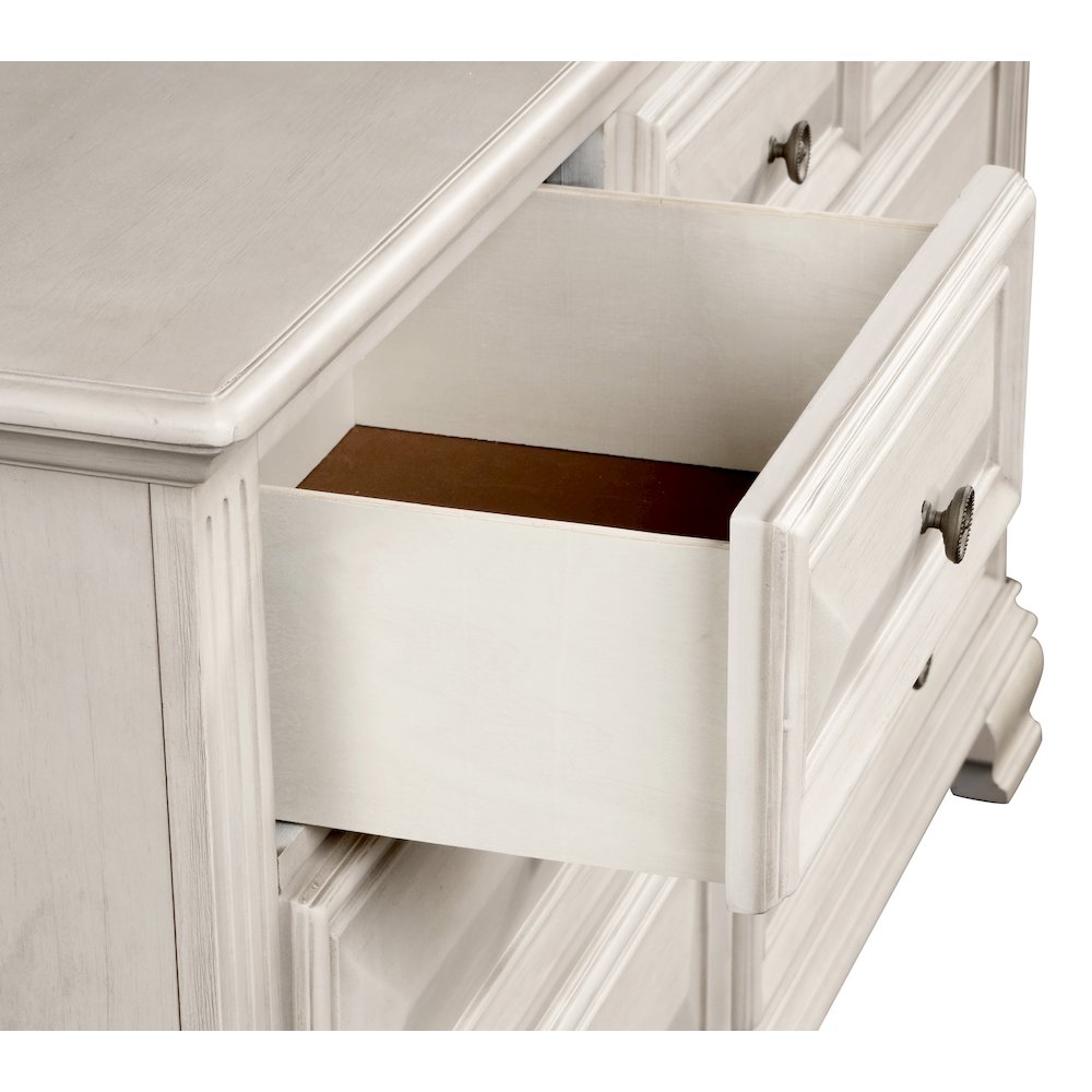 Parchment Wood Bedroom Set, Queen Panel Bed, Dresser, Mirror, Nightstand, Chest