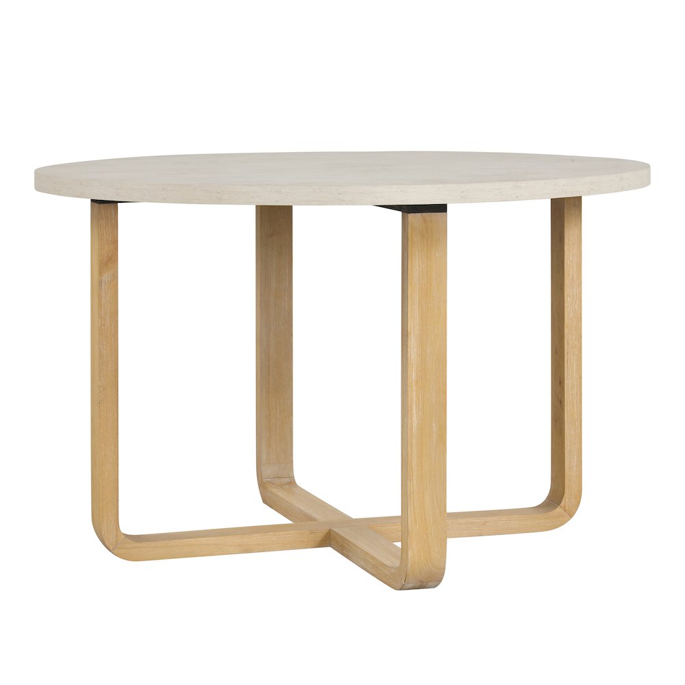 Arden 5-Piece Dining Set, 47" Round Table with 4 Solid Wood Chairs
