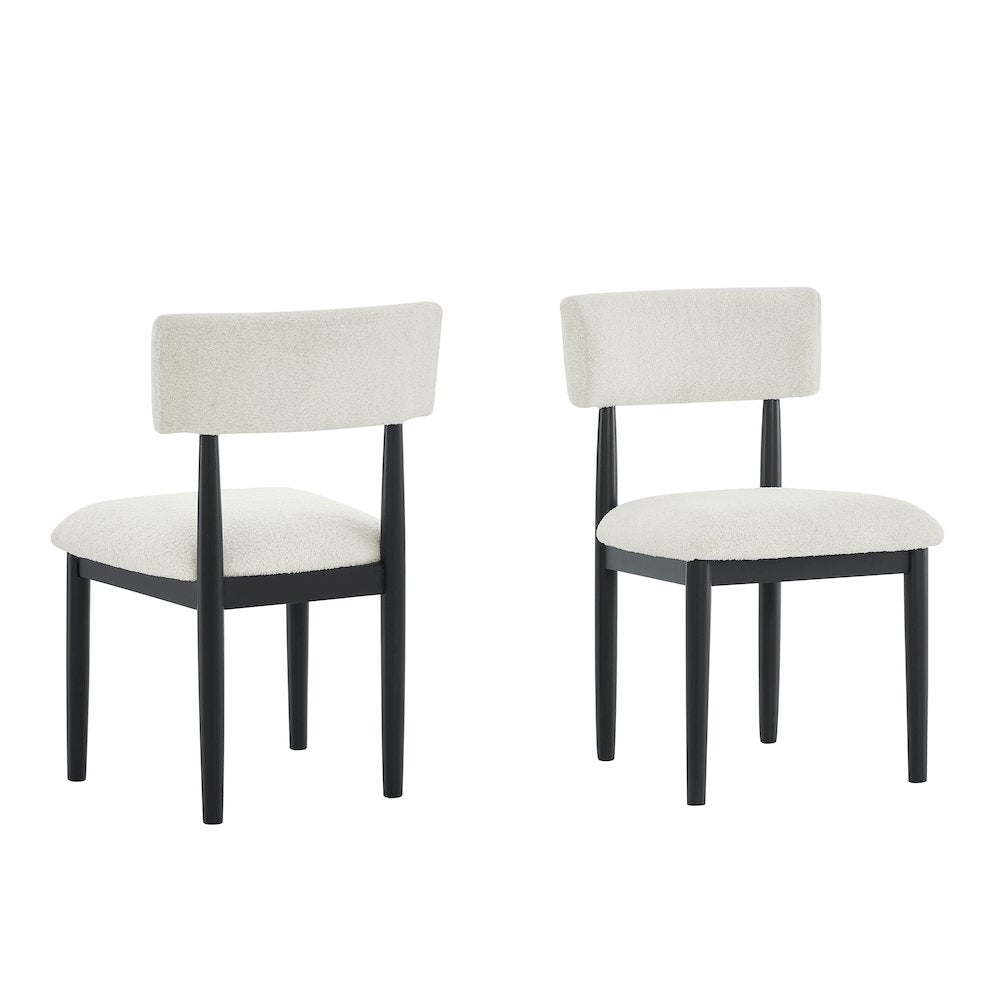 Edo 5-Piece Dining Set, Round Trestle Table and 4 Chairs, Gray and Black