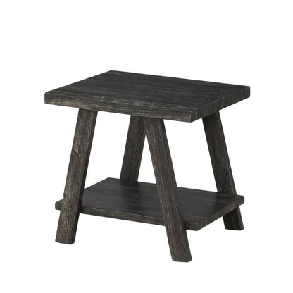 Charcoal, End Side Table, Open Shelf, Quality Build