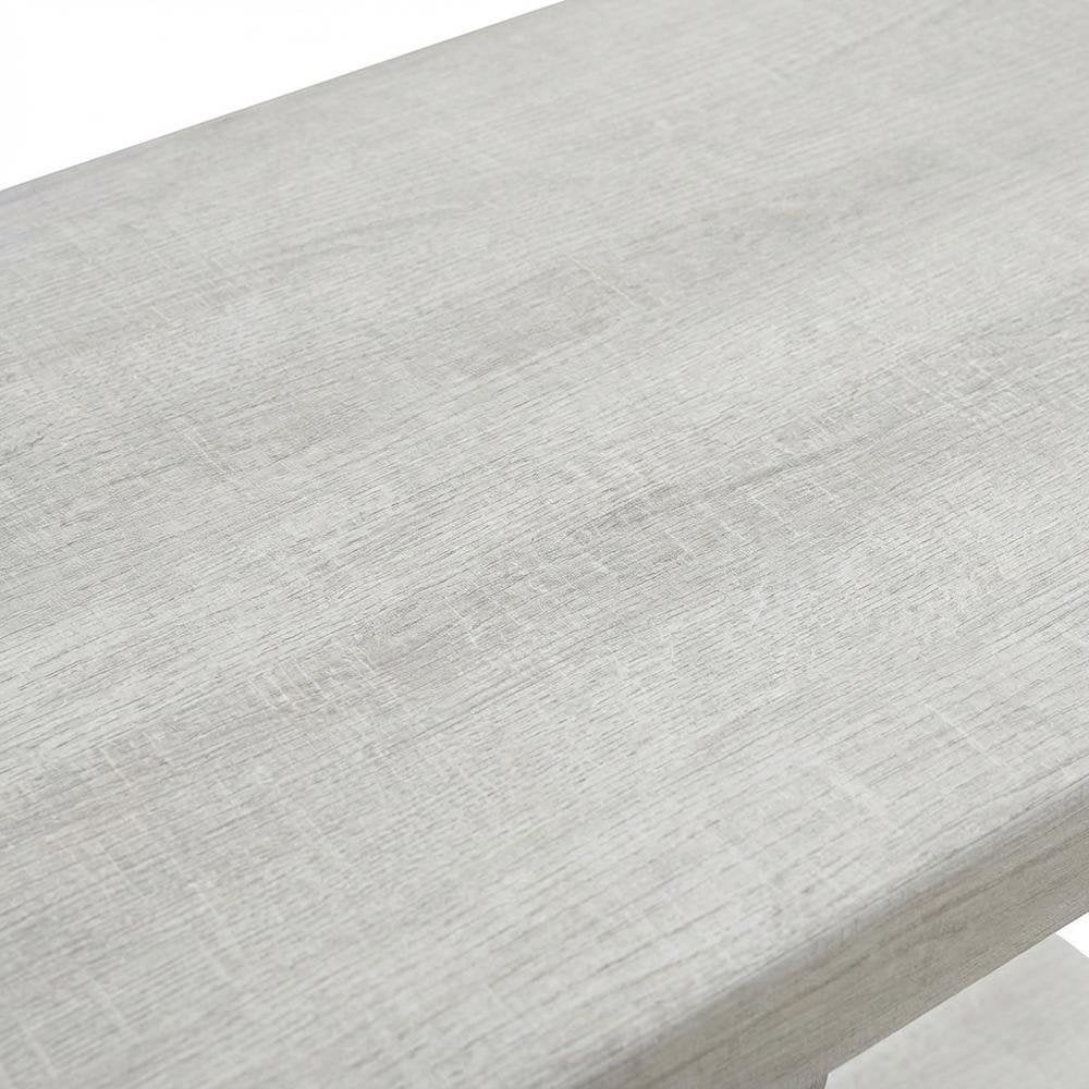 White, Side Table, Open Shelf, Quality Build, Durable Wood Frame