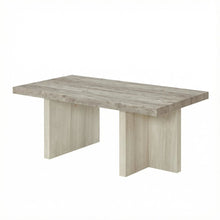 Contemporary Multi-Color Coffee Table with Sturdy Top and Weathered Finish