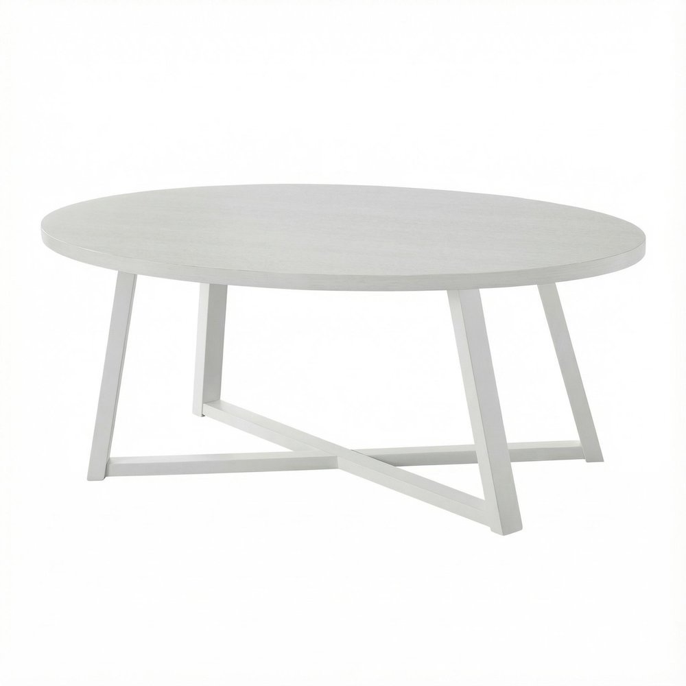 3-Piece Wood Oval Coffee Table Set with Sturdy Construction and Stylish Design