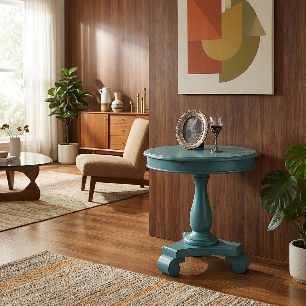 Teal, Pedestal Table, Pedestal Base, Quality Build