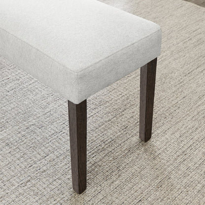 Sorlen Modern 6-Piece Dining Set, 3D Faux Concrete Table with 4 Chairs and Bench