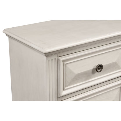 Parchment Wood Bedroom Set, Queen Panel Bed, Dresser, Mirror, Nightstand, Chest