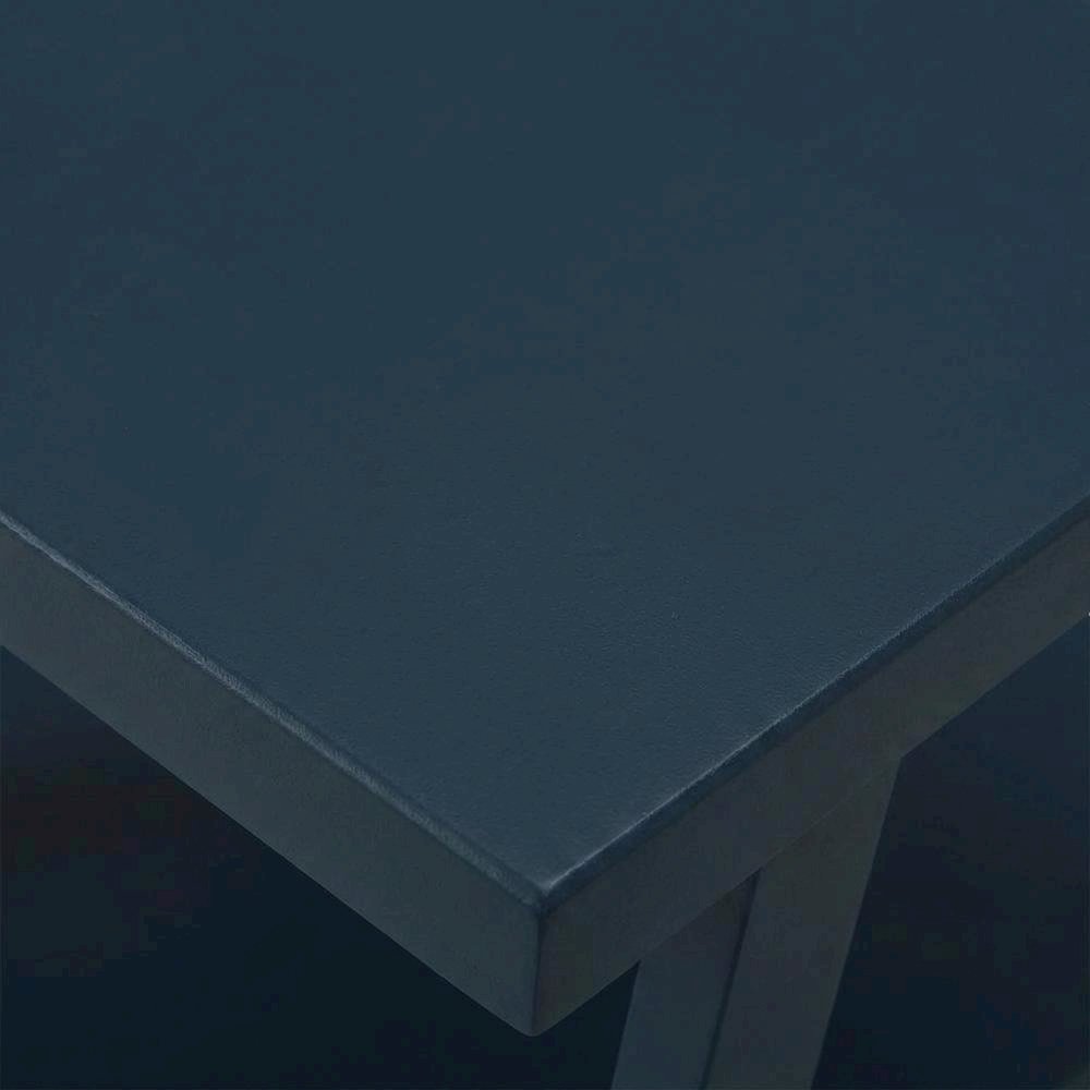 Navy Blue Wood Shelf End Table with Modern Design and Sturdy Construction