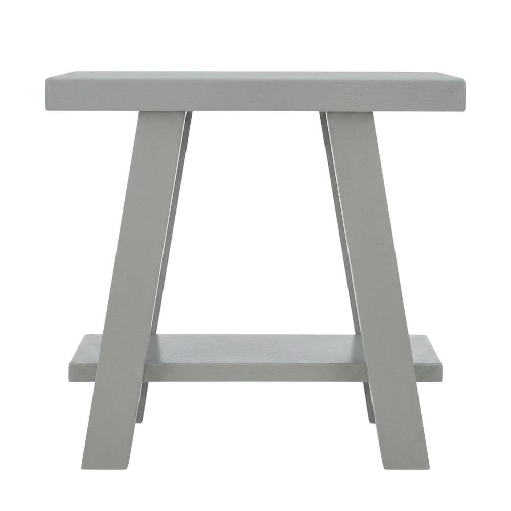 Grey, Side Table, Open Shelf, Quality Build, Durable Wood Frame