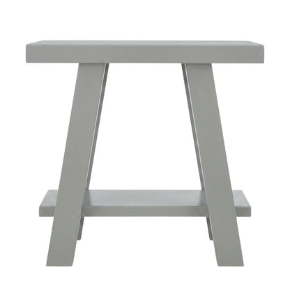 Grey, Side Table, Open Shelf, Quality Build, Durable Wood Frame