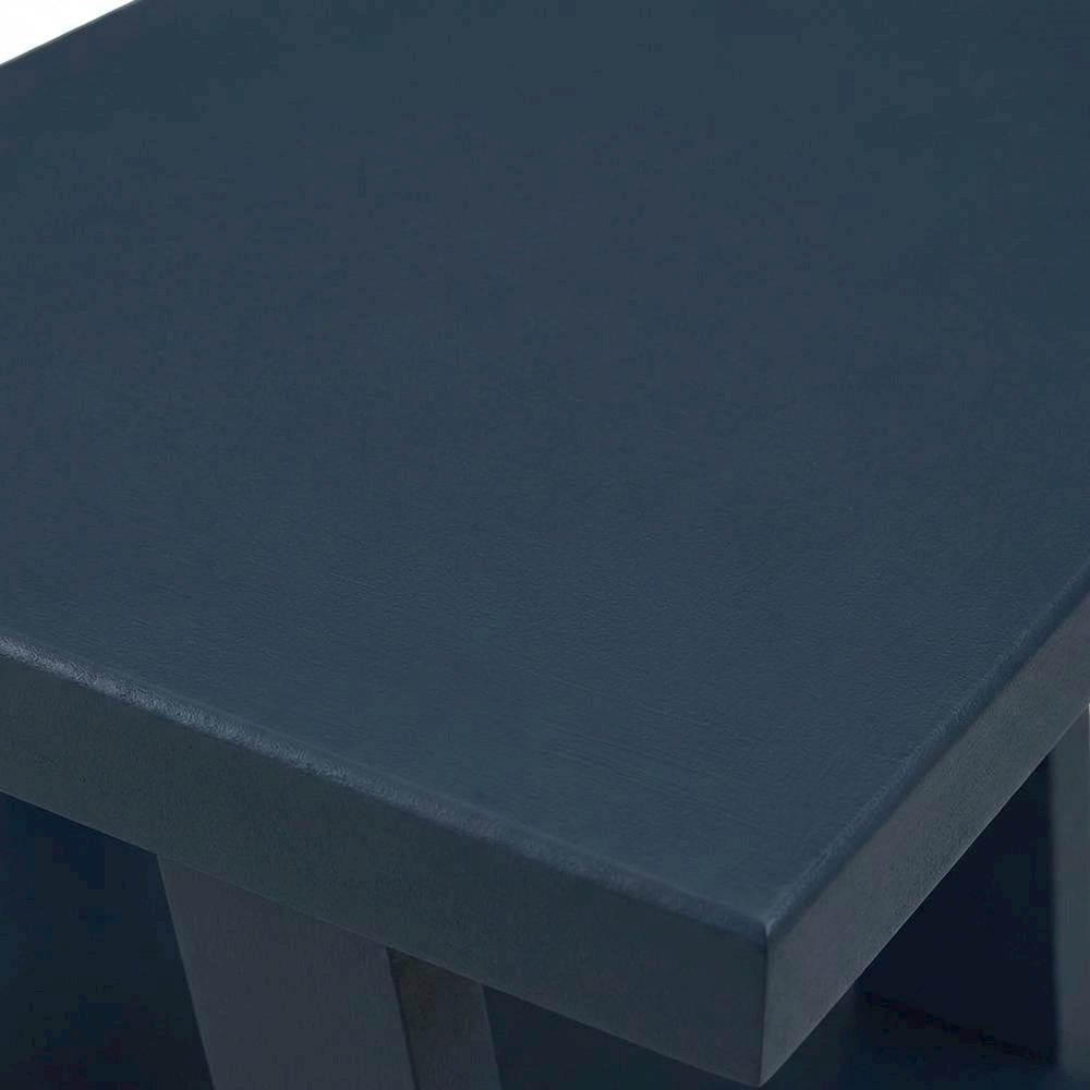 Navy Blue, Side Table, Open Shelf, Quality Build, Durable Wood Frame