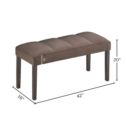 Madison 6-PC Dining Set, Slat-Fluted Table with 4 Chairs and a Bench, Chocolate