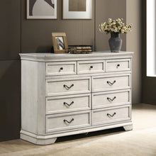 Maderne Wood 7-Drawer Dresser, Antique White Finish