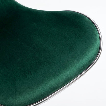 Green Velvet Swivel Barstool Set with Adjustable Height for Home or Bar