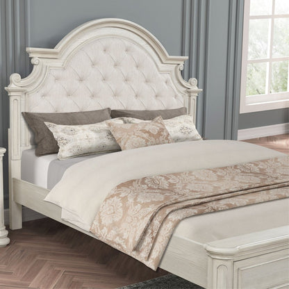 Nelson French Traditional 5-Piece Bedroom Set, Antique White, King