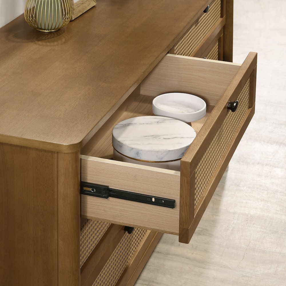 Vichy 5-Pc Bedroom Set with Queen Bed, Dresser, Mirror, Nightstand, Chest