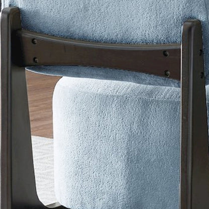Chenille Modern Accent Chair with Solid Wood Frame, Upholstered, Blue